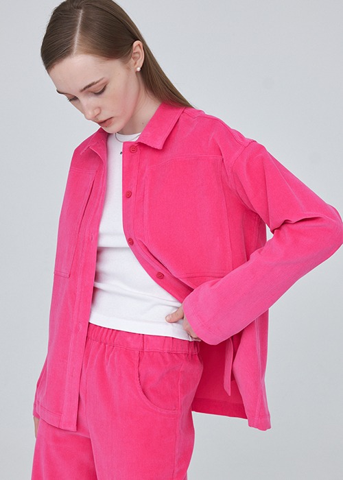 Corduroy Shirt 001 - Flamingo