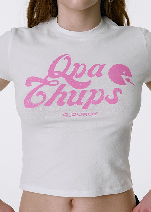 Qpachups Cropped T-Shirt - Pink