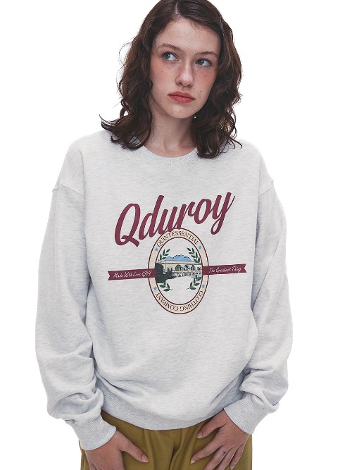 Qduroy Vintage Sweatshirt - Melange Grey