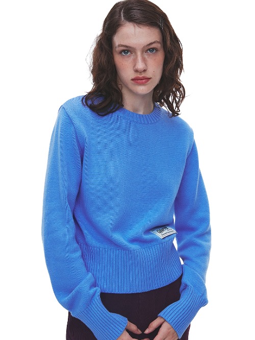 Qduroy Basic Knit Sweater - Blue Sky